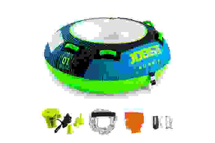Flotador de arrastre Jobe Rumble azul 1 persona con inflador y cuerda