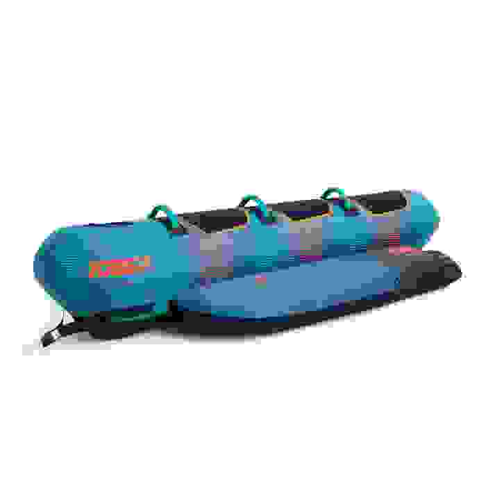 Flotador de arrastre Jobe Chaser 3 personas azul con forma de banana