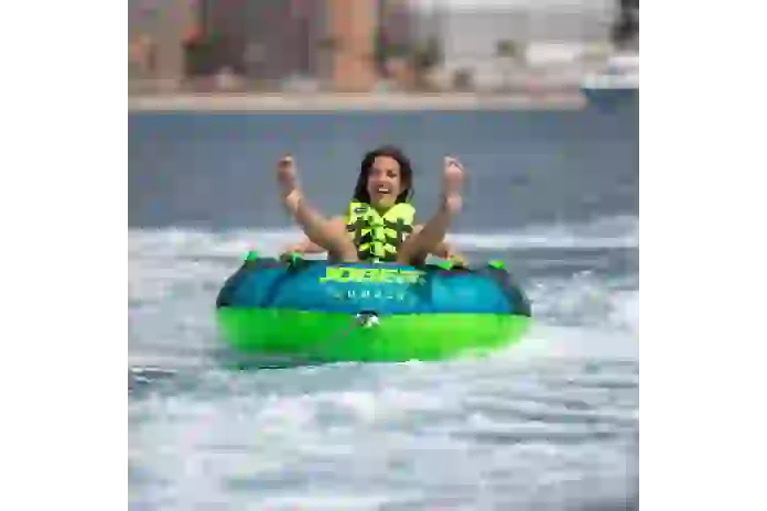 Flotador de arrastre tipo donut Jobe Rumble azul 1 persona