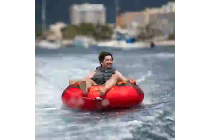 Flotador de arrastre tipo donut Jobe Rumble rojo 1 persona